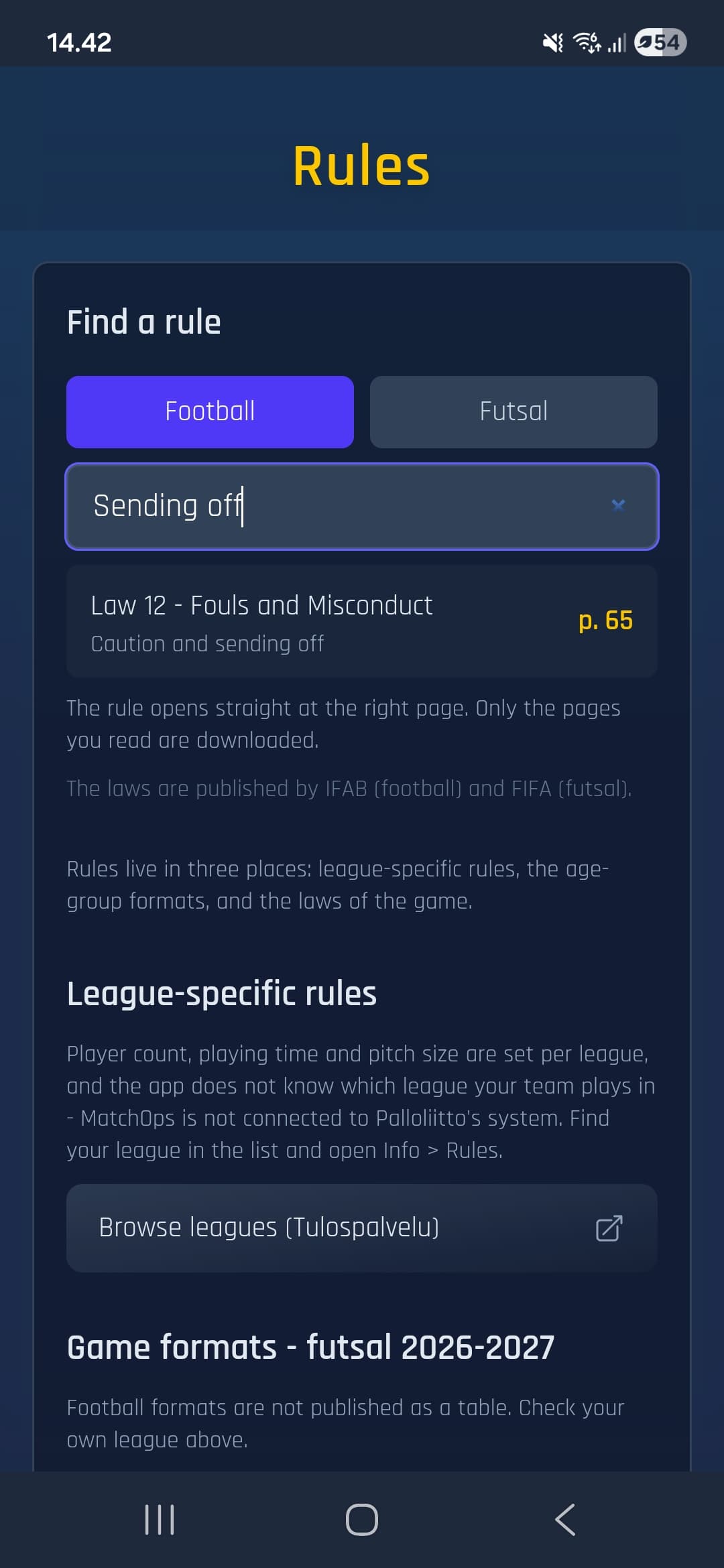 App screenshot