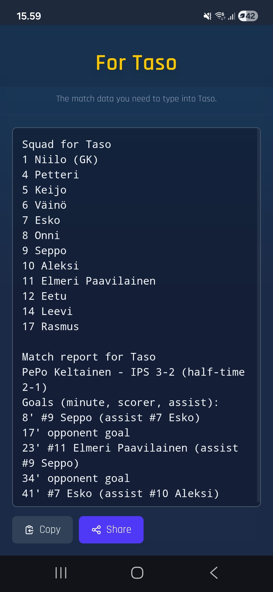 App screenshot